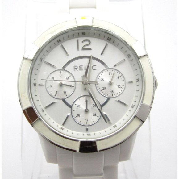 Women Relic Quartz WR Analog 35mm Round Watch (H935) "New Battery" ZR15699 - Picture 1 of 12